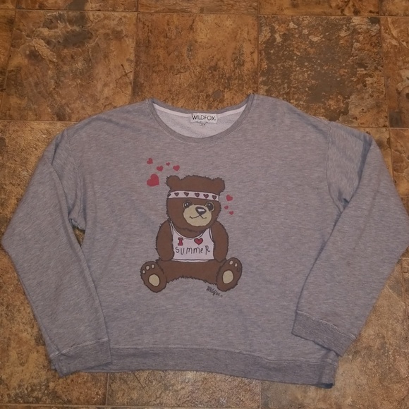 SUPER HTF LADIES WILDFOX TEDDY BEAR SWEATS… - Picture 3 of 7